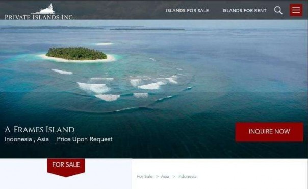 Pulau Panangalat di Mentawai Dijual Secara Online/Langgam