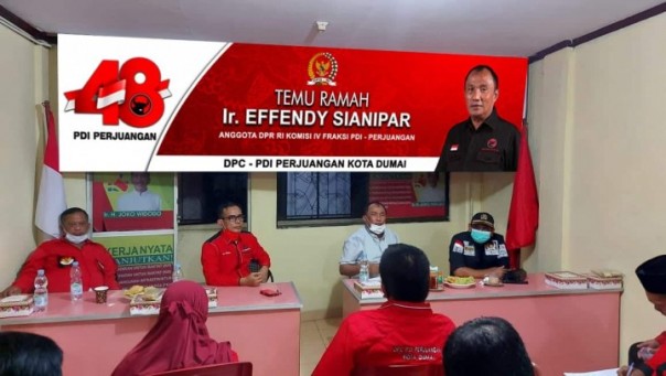 Politisi Effendi Sianipar saat Kunjungi Dumai