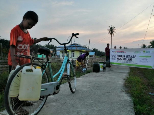 Sumur wakaf yang sudah dibangun