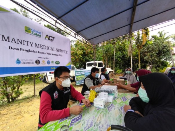 ACT Riau Laksanakan Pengobatan Gratis di Desa Pangkalan Kapas Kampar