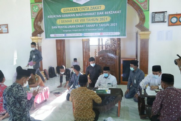 Kabar Gembira, Baznas Siak Salurkan Zakat Konsumtif Tahap II 2021 kepada 1500 orang Mustahik