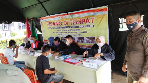 Satgas Hunting Pelanggar Prokes, Gelar Sidang Ditempat