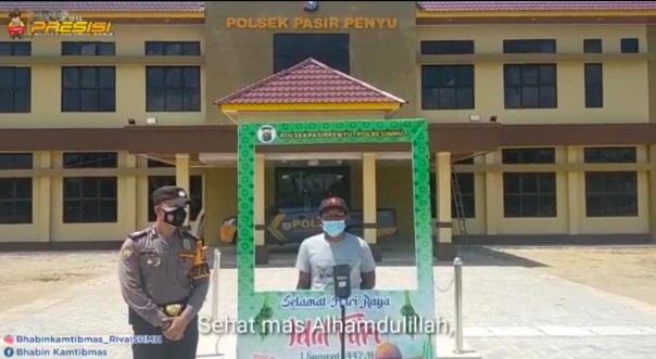 Rindu Sanak Keluarga di Kampung Halaman, Polres Inhu Sediakan Virtual Gratis