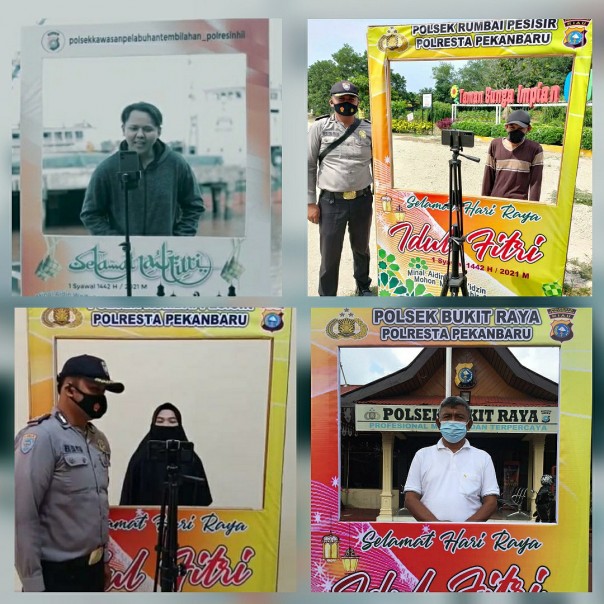 Halal bihalal virtual disejumlah polsek di Riau, untuk mengobati kerinduan masyarakat dengan keluarga dan kampung halaman. 