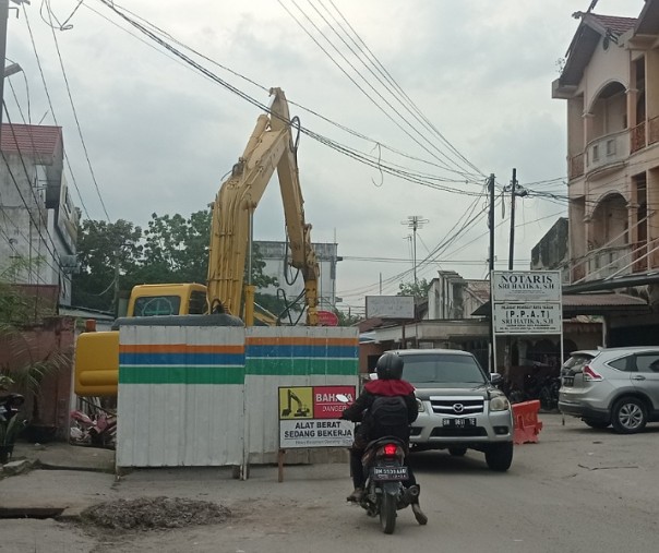 Galian IPAL di Jalan Mangga, Kecamatan Sukajadi Pekanbaru. Foto: Surya/Riau1.