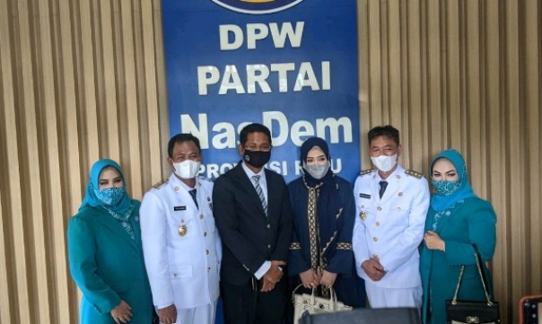 Usai Dilantik Afrizal Sintong dan Sulaiman Silaturahmi ke DPW NasDem Riau 