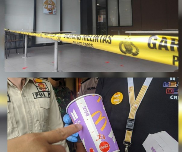 McD Pekanbaru dipasang garis polisi akibat kerumunan pembelian BTS Meal.