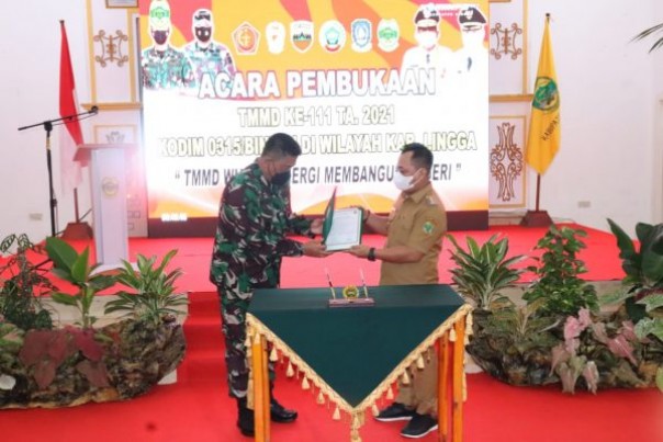 Gubernur Ansar Buka TMMD 2021 di Lingga