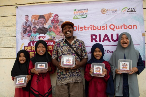 Penerima hewan qurban dari ACT Riau tahun sebelumnya