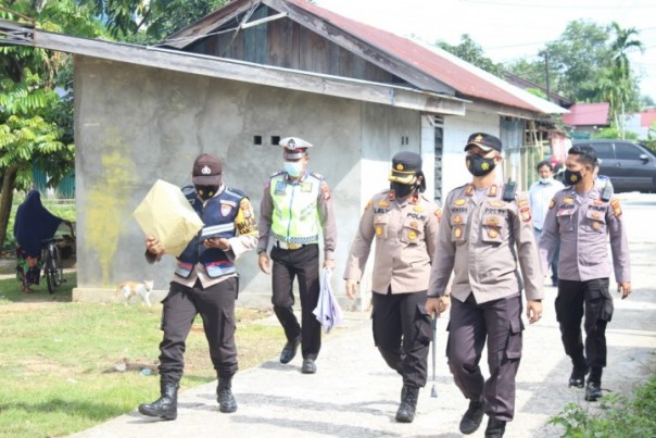 HUT Bhayangkara ke-75, Polres dan Kodim Bagi Sembako