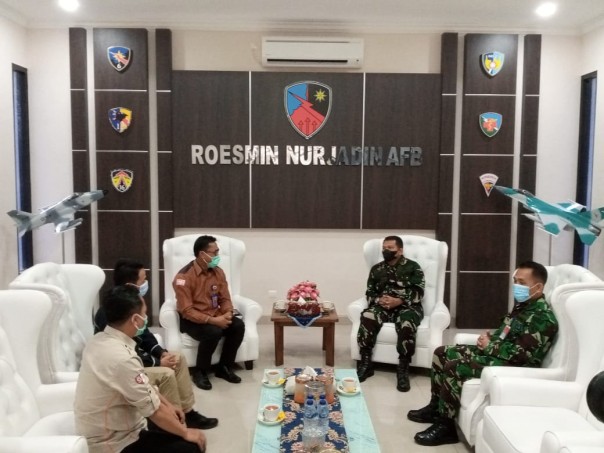 Dalam Rangka Penguatan, Bakohumas KPU Riau Kunjungi Danlanud