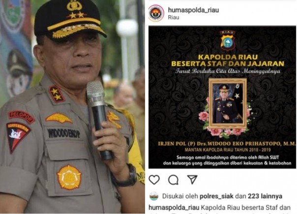 Kabar Duka, Mantan Kapolda Riau Widodo Eko Meninggal Dunia (foto/int) 