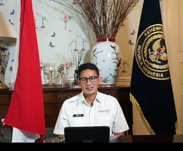 Tangkapan layar himbauan Menparekraf, Sandiaga Uno