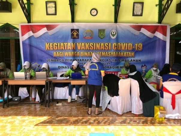 Cegah Penularan Covid 19 di Lapas Tembilahan, Ratusan Napi Kembali Divaksinasi