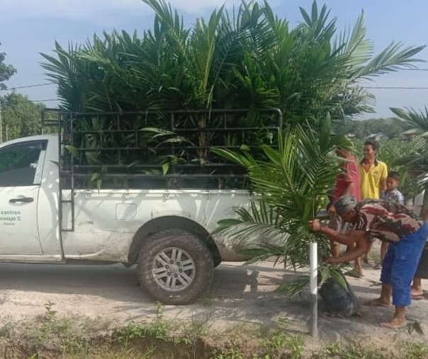 Petani sawit saat membeli bibit sawit unggul PT Perkebunan Nusantara V. Foto: Istimewa. 