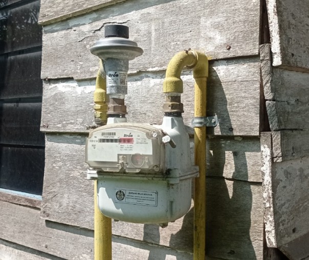 Meteran pipa gas di Pekanbaru. 