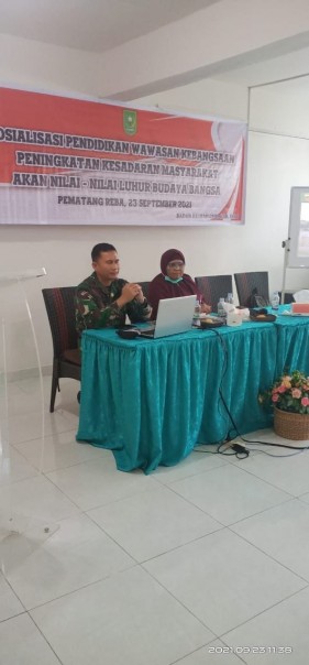 Kodim Bersama Kesbangpol  Sosialisasi Wasbang Kepada Tomas Inhu