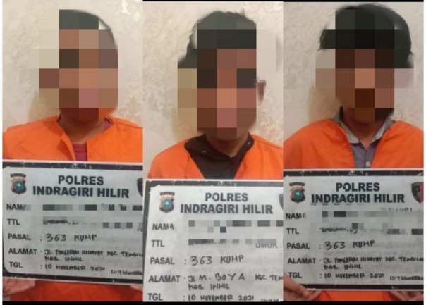 Kawanan Curanmor di Inhil (Foto: Polres Inhil)