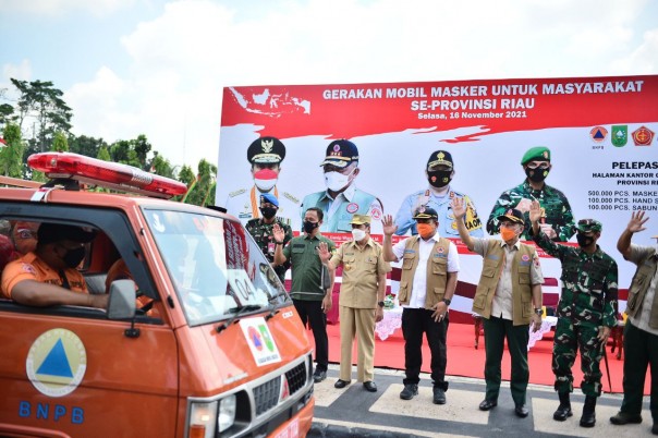 Saat peluncuran gerakan mobil masker (Foto:MCR)