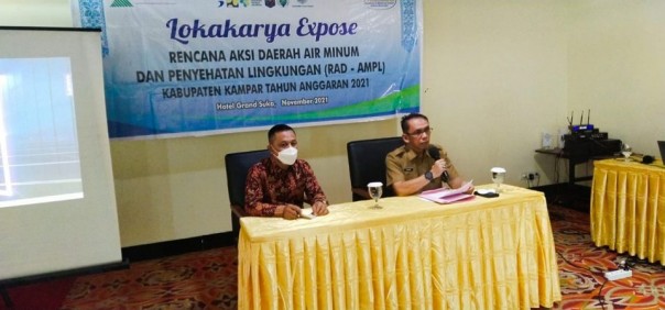 Saat Workshop Ekspose Dokumen RAD-AMPL Pemkab Kampar (Foto:Kampar.go.id)