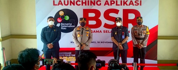 Saat launching aplikasi BSR di Kuansing (Foto:Kuansing.go.id)