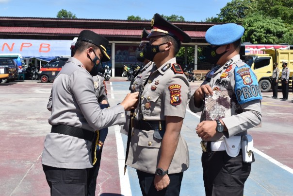 Polres Inhu Gelar Acara Pergantian Jabatan Kapolsek Batang Cinaku