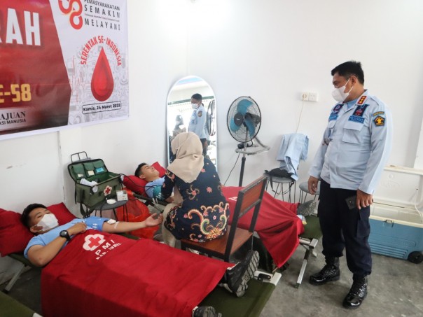 Rangkaian HBP ke-58, Lapas Tembilahan Ikuti Donor Darah Serentak se- Indonesia