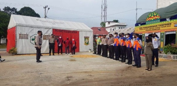 Salah satu Pos Keamanan mudik di Kampar