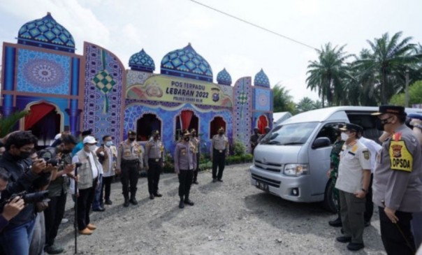 Forkopimda Riau tinjau pos pengamanan mudik di Rohil