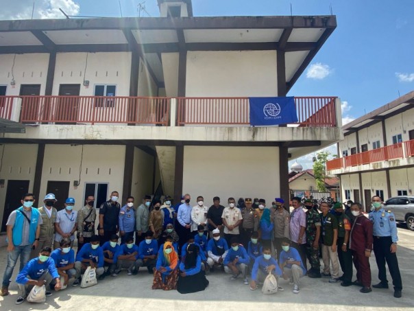 Sebagian pengungsi Rohingya yang tiba di Pekanbaru