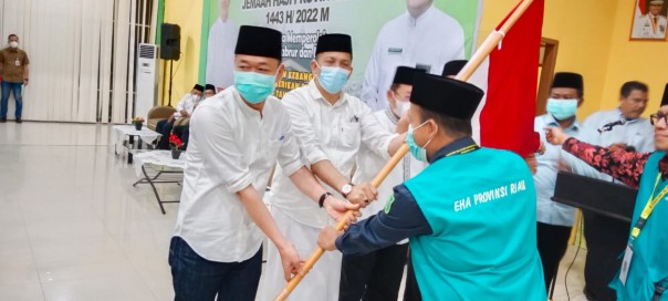 Saat kedatangan jemaah haji asal Rohil