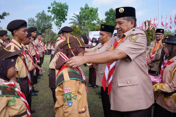 Bupati Siak, Alfedri di Apel HUT Pramuka