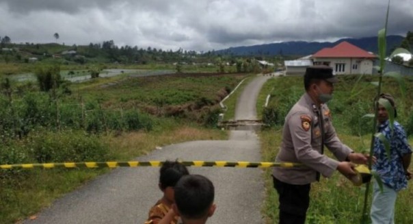 Lokasi jembatan yang amblas