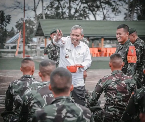 Saat prosesi pelepasan prajurit