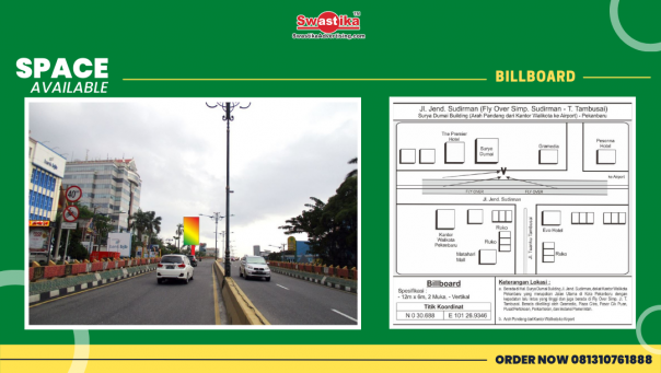 Sewa Reklame Murah di Riau Lokasi Jl. Jend Sudirman Surya Dumai Pekanbaru