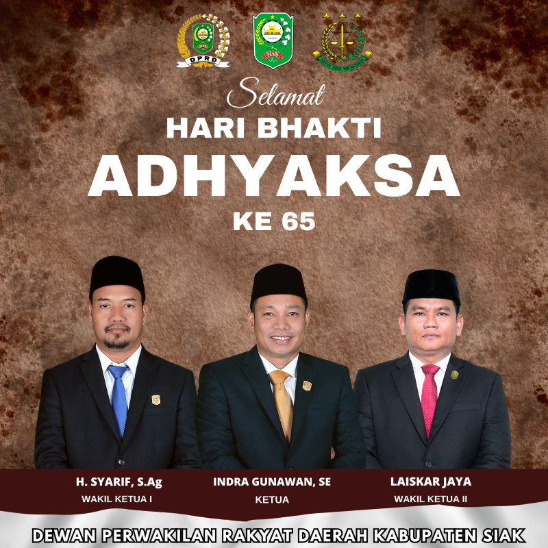 DPRD Kab. Siak - Ucapan Selamat Hari Bhakti Adhyaksa Ke-65
