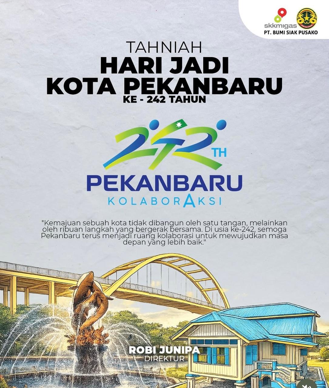Tahniah Hari Jadi Kota Pekanbaru Ke-242 Tahun